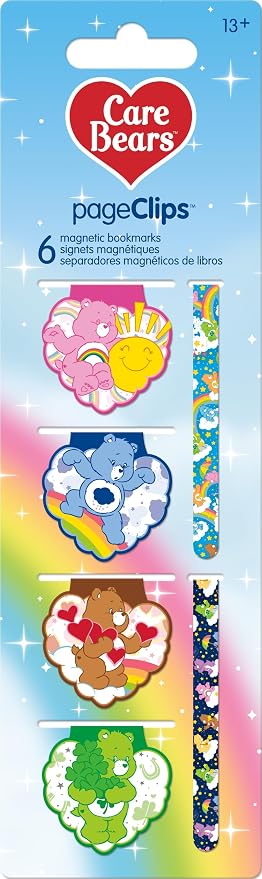 Care Bears Magnetic Page Clips 6-Pack Stationery