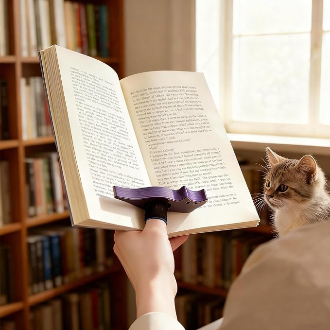Cat Bookmark with Thumb Book Page Holder,Pen Holder,and Cat Magnetic Bookmark,Metal Book Mark for Reading,Book Accessories As for Cat Lover Gifts,Cute Bookmarks for Women,Girls,Teens and Book Lovers