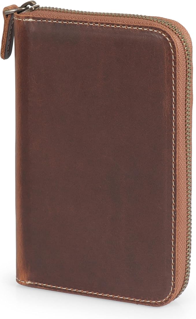 Londo Genuine Leather Padfolio – Portfolio Folder with Pencil Holder, Notepad & Zipper Closure for Business, Office & Travel