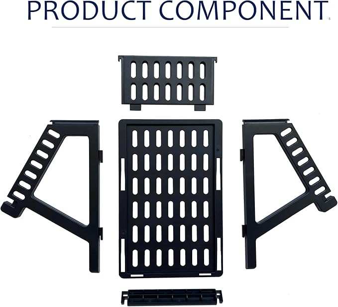 Label Holder, Thermal Label Holder for Rolls and Fan-Fold Labels, Shipping Label Roll Holder,Work with Desktop Label Printer for Office and Home (Black)