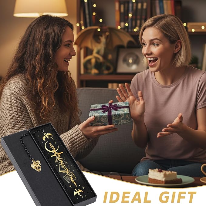 Fantasy Dragon Sword Bookmark - Cool Metal Book Mark Gifts for Reading Men Black Page Markers for Boys Kids Women Novel Lovers Bookish Readers Students Teachers School Birthday Accessories