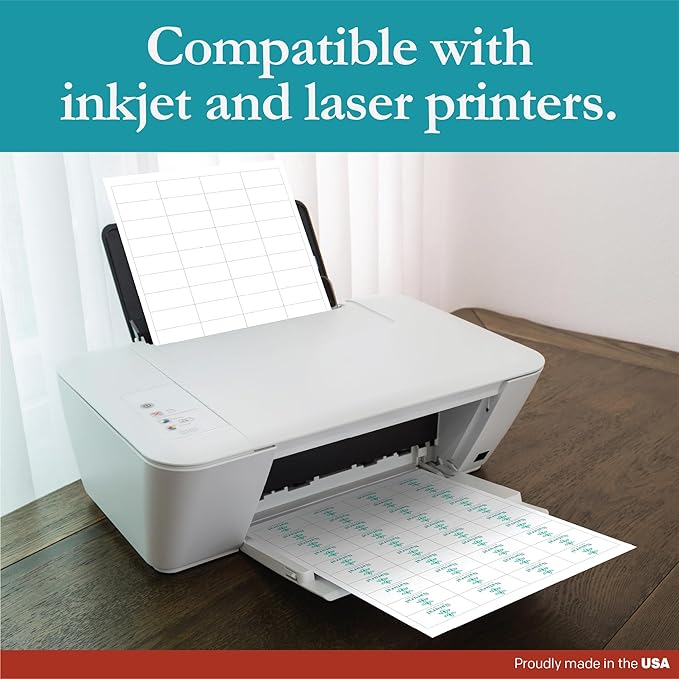 Premium Label Supply White Sticker Barcode Labels – 2" x 1" – Laser/Inkjet Compatible – (40 per Sheet), 2000 Sheets – 80,000 Total Adhesive Labels