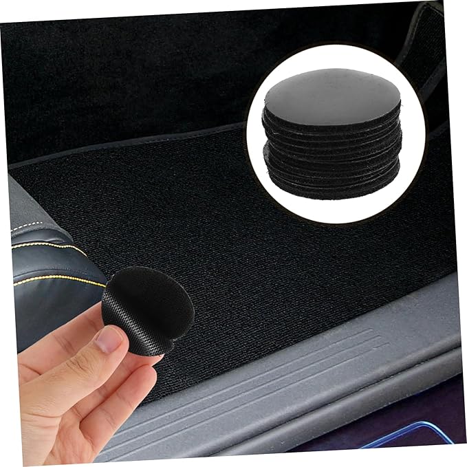 20pairs Heavy Duty Car Mat Fastener Hook and Loop Adhesive Strips for Interior Car Accessories