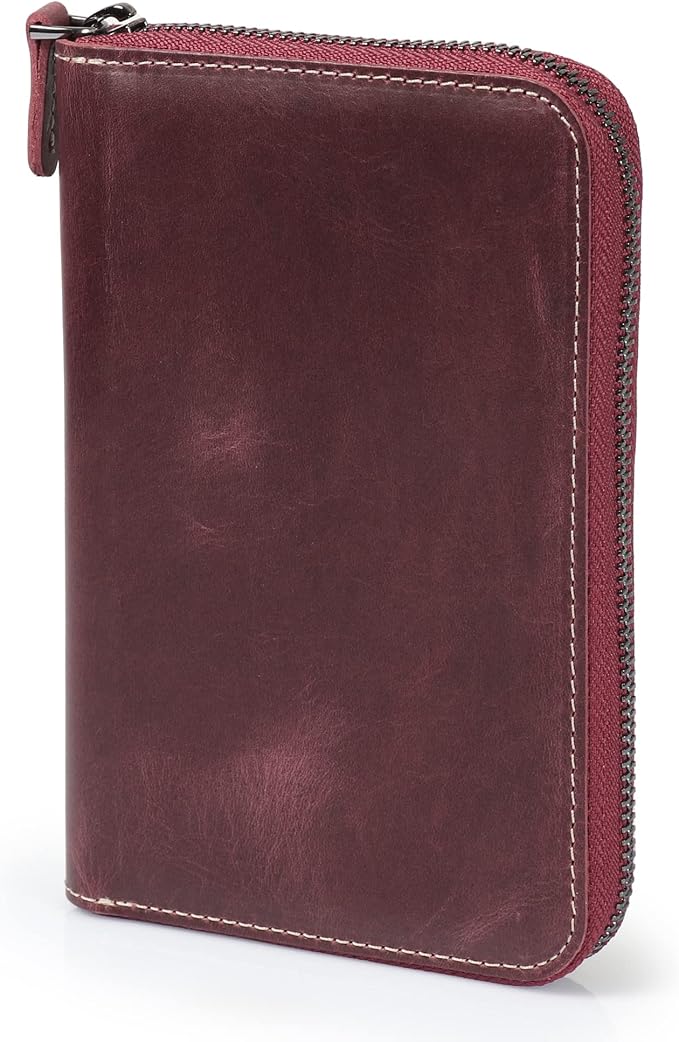 Londo Genuine Leather Padfolio – Portfolio Folder with Pencil Holder, Notepad & Zipper Closure for Business, Office & Travel