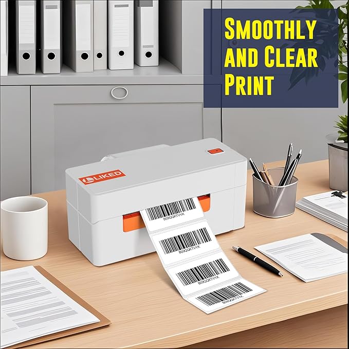 L LIKED 2" x 1" Direct Thermal Labels, Permanent Adhesive Barcode Adress Labels & Compatible with Rollo, Zebra and Other Desktop Printers (12 Rolls, 15600 Labels)