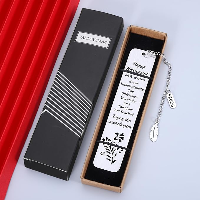 Retirement Gifts for Women Men 2026 Happy Retirement Gifts Bookmark for Teacher Mom Grandma Farewell Going Away Gift for Coworker Friends Boss Enjoy The Next Chapter