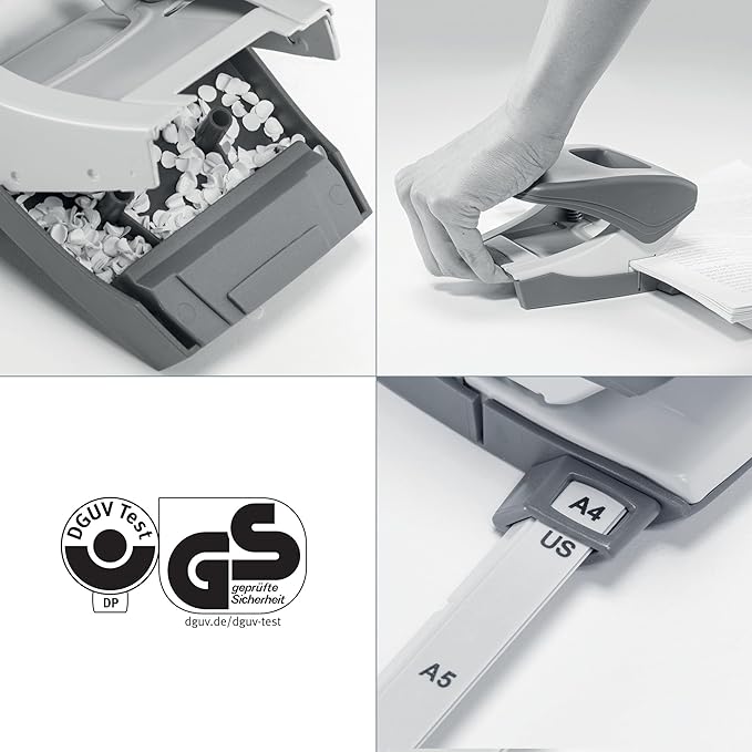 Leitz 50951095 Stapler and Hole Punch Set, Staple or Punch Up to 30 Sheets, Includes Staples, Wow Range, Black
