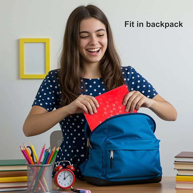 ViVin Plastic Folders with Pockets and Prongs,6 Pack,Heavy Duty 2-Pocket File Folder with 3 Fasteners,Fits Letter Size Paper,for School Home and Office(Assorted Color)