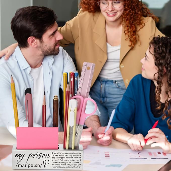 YODOCAMP My Person Gifts, Thank You Gifts for Best Friend Pen and Pencil Holder for Desk, Appreciation Gift for Special Someone, Inspirational Desk Organizer for Loved Ones TZC85