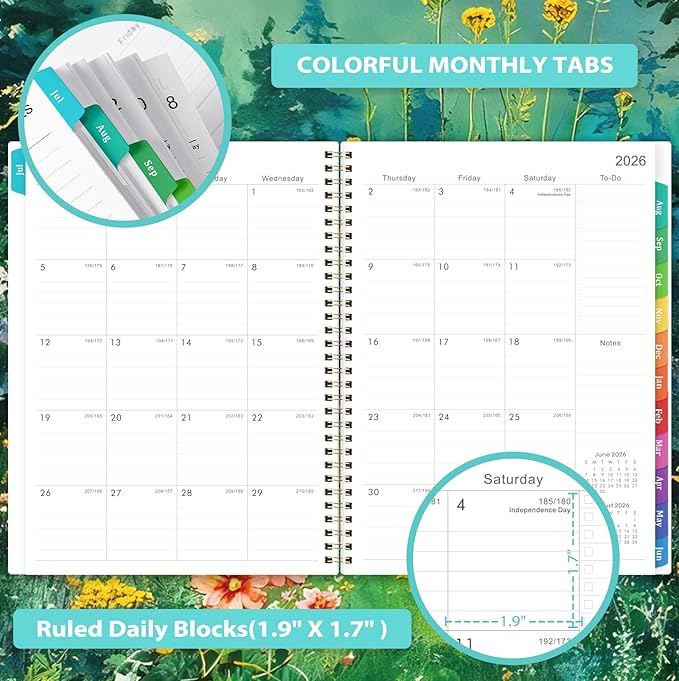 Planner 2026-2027 - 2026-2027 Planner Weekly and Monthly from Jul. 2026 - Jun. 2027, 9" x 11", 2026-2027 Weekly and Monthly with Coated Tabs, Reference 2026-2027 Calendar