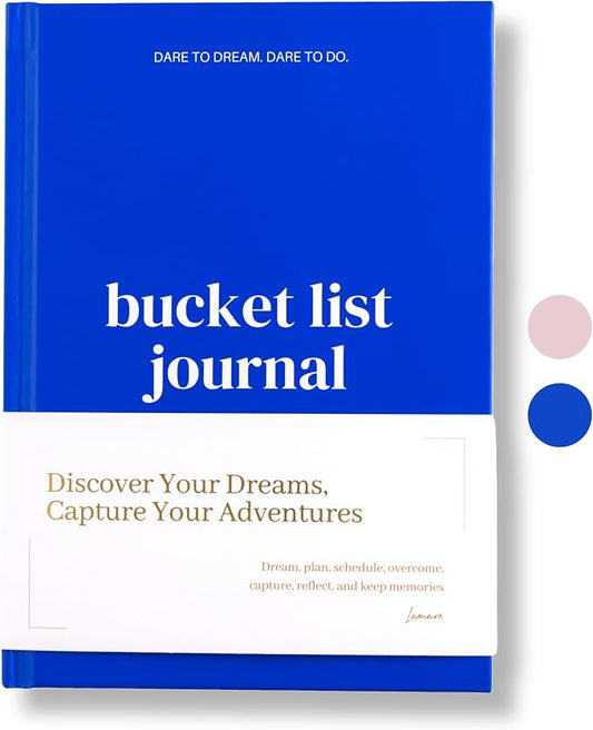 Lamare Bucket List Journal with Guided Prompts – 200+ Ideas to Dream, Plan & Reflect | Minimalist Hardcover Adventure Bucket List Book | Gift for Couples & Individuals