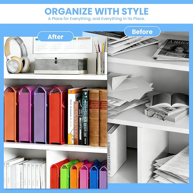 3Pcs Plastic Expanding File Folder, Transparent envelopes with Snap Closure, No Dividers, Large Capacity, Colorful File Folder Organizer, Accordion File Organizer, Fit Letter/A4 Size for Office/School