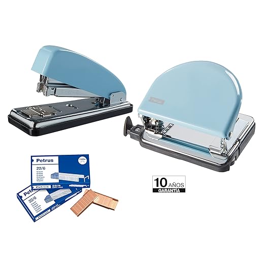 Petrus Retro 52 Classic Metal Office Hole Blue