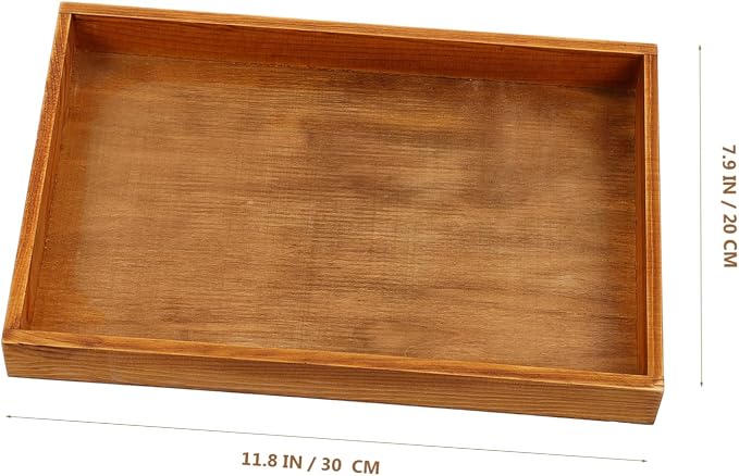 Homoyoyo Handmade Box Organizer Wooden Desktop Storage Office Supply Organizer for Desk