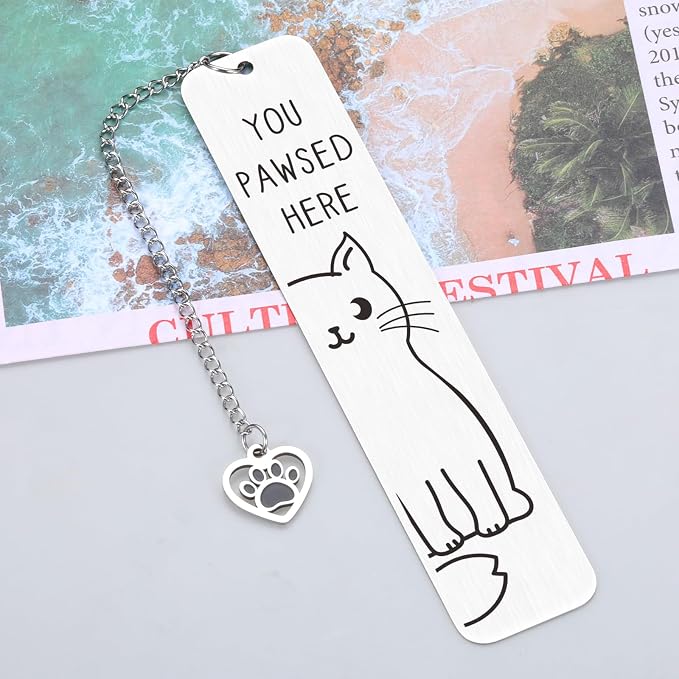 Cat Book Marks, Cat Lover Gifts for Women Men, Fathers Day CAT Dad Gifts Cute CAT Bookmarks for Girls 10-12 Cats Gift for Girls Boys Friends Book Lovers Bookish Gift Book Marks for Reading Women Nerds