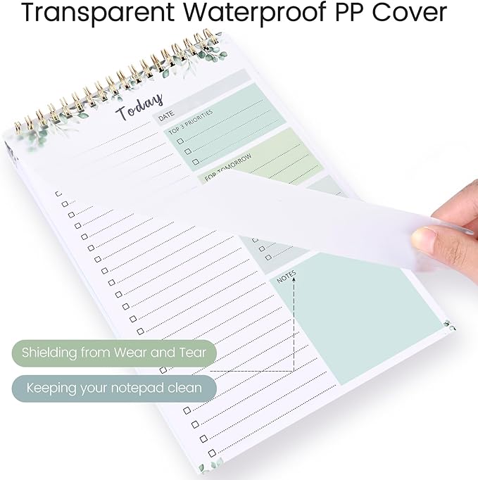 To Do List Notepad - To Do List Notebook for Work with 52 Sheets, Undated Daily Planner Perfect for Enhanced Productivity and Goal Achievement - Serene