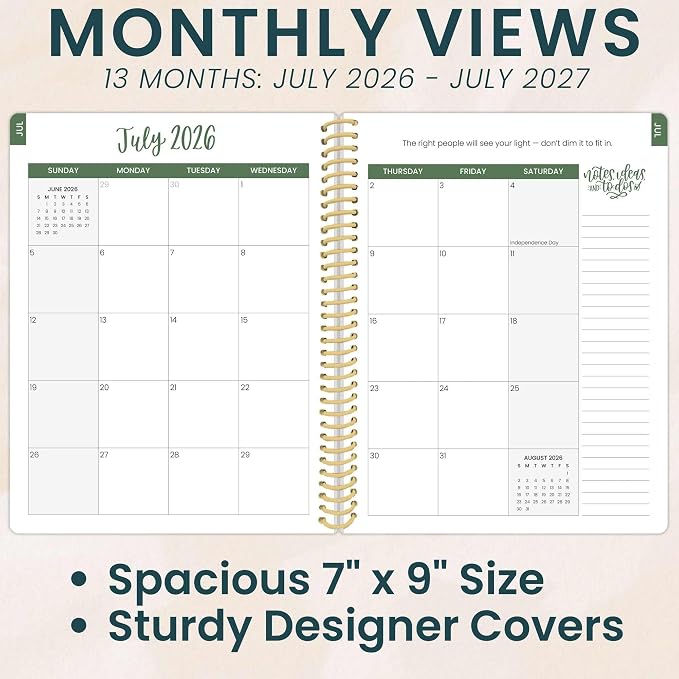 Daisy by bloom daily planners 2026-2027 Academic Year Student Planner (July 2026 - July 2027) - Elementary Through Middle School Calendar Agenda Book - 7” x 9" - Butter Yellow Daisies