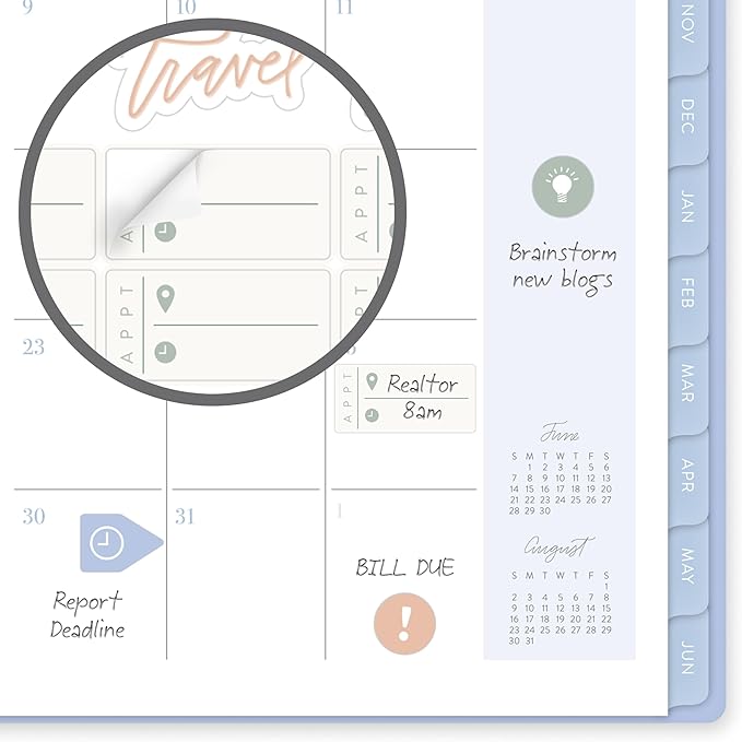 Cambridge Planner 2026-2027 Weekly & Monthly Academic 12-Month July-June, 5-1/2" x 8-1/2", Leah Bisch, Pansy Bouquet (LB50-200A)