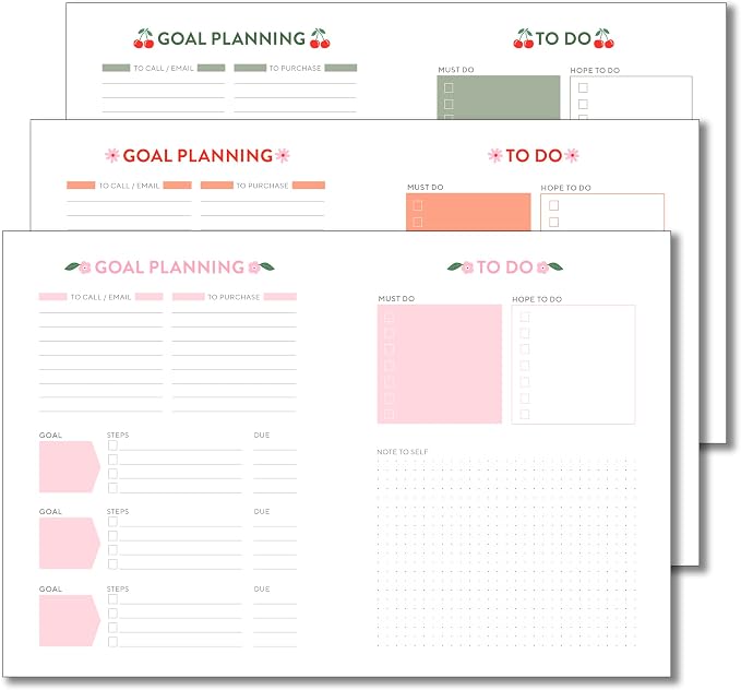 High Note 2027 Planner, 17-Month Weekly & Monthly Flexible Cover Calendar Book with Goal & Project Planning Pages, August 2026 – December 2027, 5.75" x 7.5", Fruits