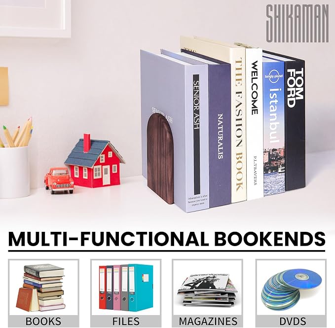 Book Ends,Bookends Wood Book Ends Universal Economy Bookend (16, Medium)