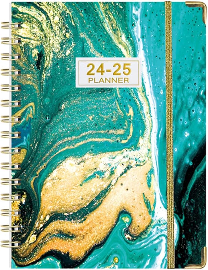 Generic Monthly Schedule for 2024-2025, Daily Schedule with Labels for July 2024-2024 to June 2025, Weekly/Monthly Schedule for 2024-2025, Schedule with Notes and Stickers,8.5"" x 6.2"" (Style-2)