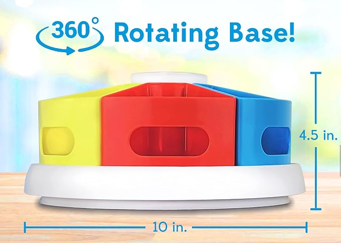 Rotating Art Supply Organizer for Kids, Crayon Caddy for Kids Desk or Pencil and Marker Holder for Teachers, Classroom Arts and Crafts and Homeschool School Supplies Storage