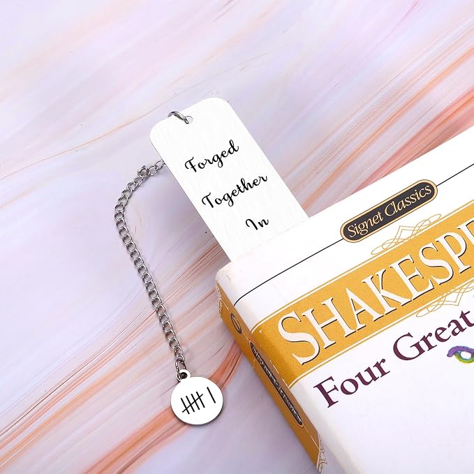 6 Year Anniversary Iron Gifts for Him Her Iron Gifts for 6th Anniversary Bookmark for Women Men 6th Valentines Day Gift from Wife Husband Boyfriend Girlfriend Couples Wedding Sixth Anniversarys