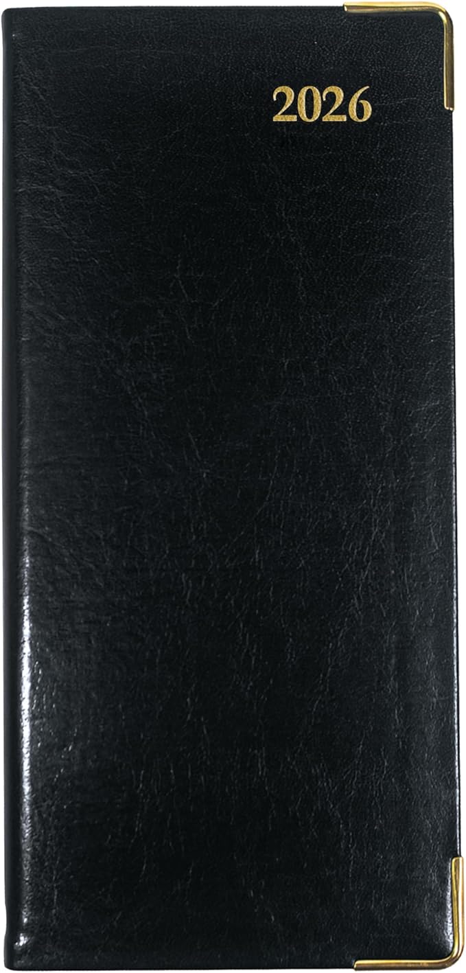 Brownline® 2026 Executive Weekly Pocket Planner, Appointment Book, 12 Months, January to December, Horizontal, Sewn Binding, 6.75" x 3.1875", Assorted Colors, Trilingual (CBE306.ASX-26)