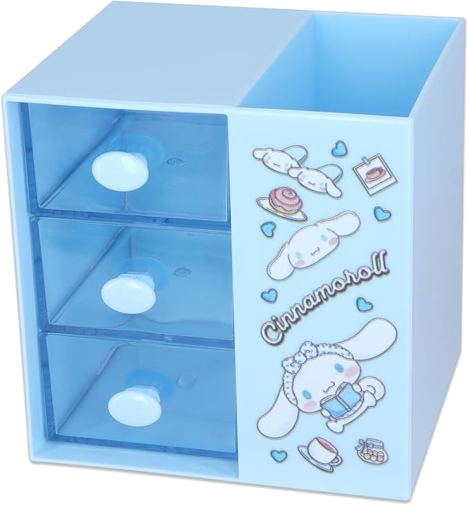 Roffatide Aniem Cinnamoroll Desktop Desk Office Supplies Container Pen Holder for Desk Cute Pencil Cup Pot Makeup Brush Holder Mini Box, LYS19201