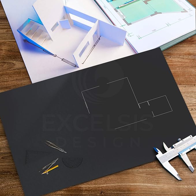 Black Foam Board 11 x 14 – 10 Pack, 3/16" (5mm) Thick Foam Core Poster Board Sheets for Art, Crafts, Vision Board, School Projects, Presentations & Signs