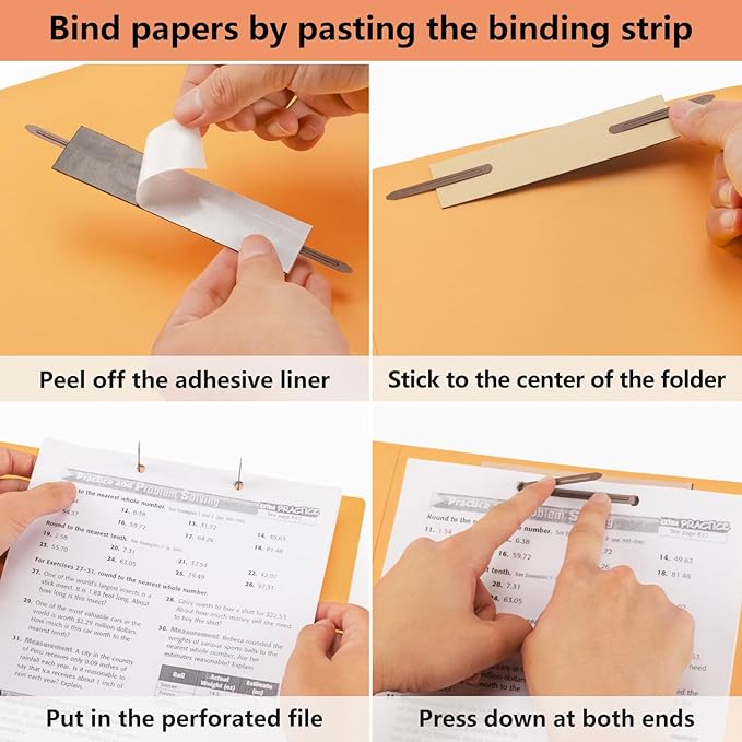 Self-Adhesive Prong Paper Fasteners- IMLIKE 2" Capacity,Strong Adhesion,Metal Fasteners，2.75" Base for Paper Folder or Files,100 pcs/Box