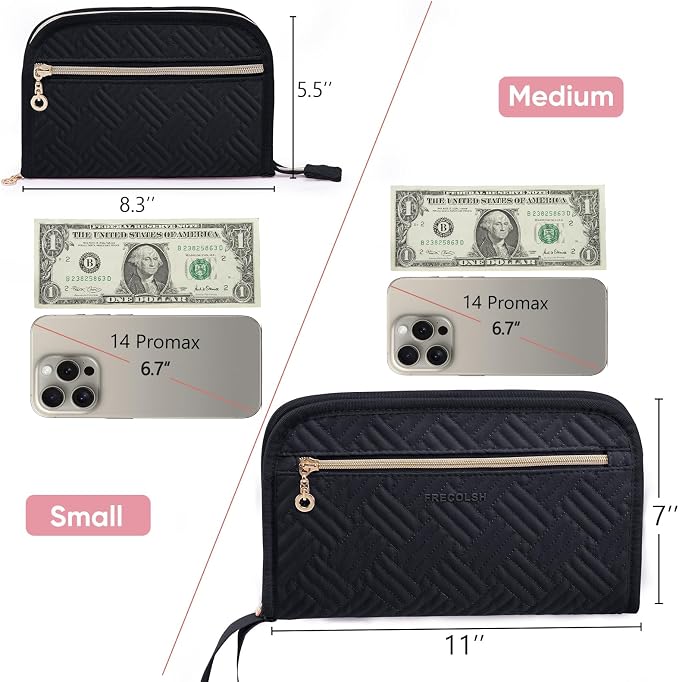 Receipt Organizer with 12 Pockets 10x6 Receipt Holder Organizer - Small Accordion File Organizers - Cash Organizers for Travel, Business, Gift