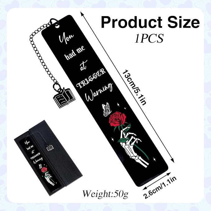 Dark Romance Bookmarks Gifts - Funny Bookmarks for Reading Women Spicy Gothic Book Marks Gifts for Friends Romance Reader Book Lovers Bookworm Birthday Graduation Gift