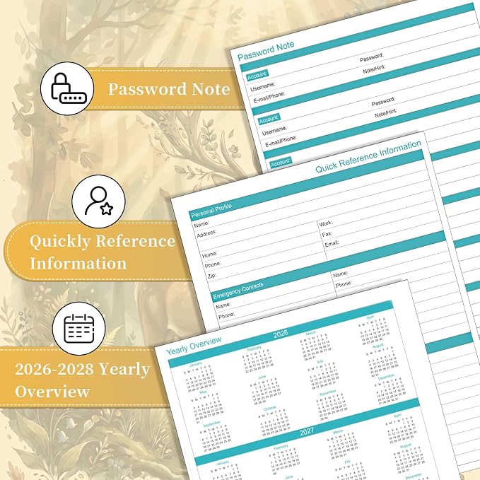 2026-2027 Monthly Planner, Jul 2026 - Dec 2027, 18 Month Large Monthly Planner 9" x 11", Hardcover Calendar Academic Planners Notebook, Spiral Daily Oragnizer for Office School and Home