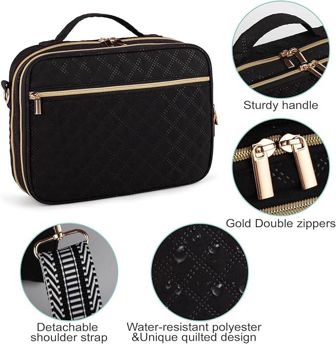 2 Compartment Bible Cover for Women,Large Bible Case with Handles Shoulder Strap,Carrying Bible Bag Scripture Case Church Bag Bible Protective with Pocket