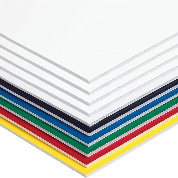 UCreate Foam Board, 6 Assorted Colors, No UPCs, 20" x 30", 10 Boards