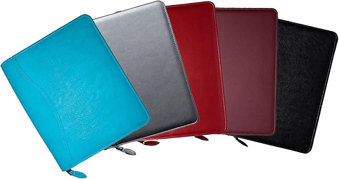 Planner Pad Spiral Bound Executive Size Cover, Fits 8 1/2 x 11” Size Planner Pages, Burgundy Faux Leather