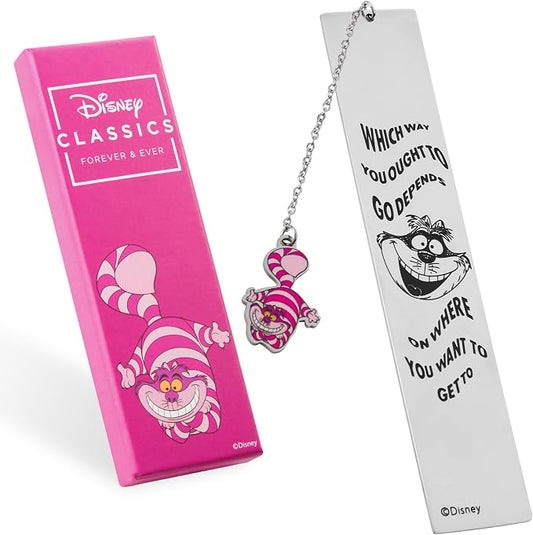 Disney Stitch Bookmarks Stainless Steel for Women Teens Kids Cute Kawaii Bookmark Book Lovers Teacher Appreciation Gifts (Silver Cheshire Cat)
