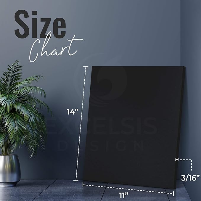 Black Foam Board 11 x 14 – 10 Pack, 3/16" (5mm) Thick Foam Core Poster Board Sheets for Art, Crafts, Vision Board, School Projects, Presentations & Signs