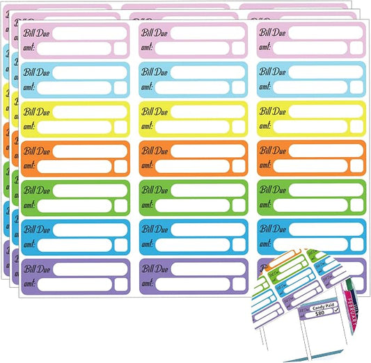 Bill Due Pay Planner Sticker 210PCS Day Calendar Reminder Labels 0.5''x1.5'' Due Bill Organizer Labels Bills Dues Tracking Label Pay Planners Reminder for Planners Scrapbooking&Journals Budgeting | Bill Due Pay Planner labels easy to write and peel, pe...