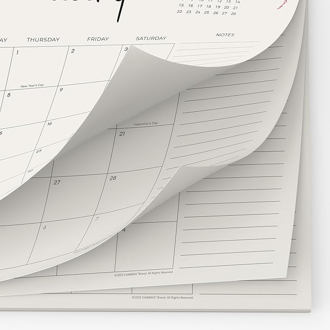Cabbrix Desk Calendar 2026 with Desktop Mat, Desk Pad Calendar 15"x 12" from July 2026 to December 2027, Desk Calendar for Home Office and School, Easy Planning, Black