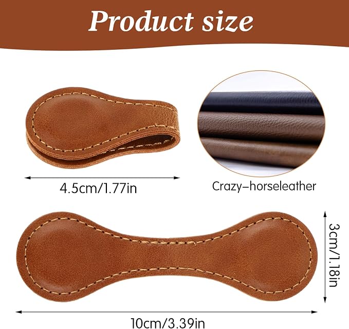 Dimeho 2 Pcs Leather Magnet Bookmark Retro Book Page Holder Vintage Page Marker Clip Handmade Cute Reading Accessories for Women Bookworm Book Lovers Reader Gift