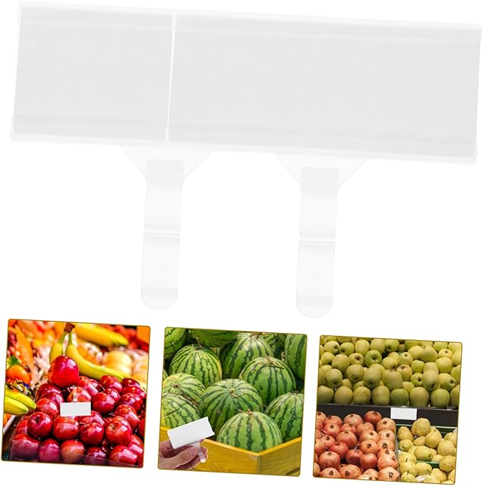 20pcs Plastic Wire Shelf Label Holders for Supermarket Convenience Stores Easy Install Wire Tags Retail Display