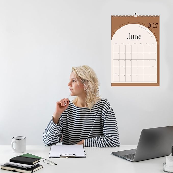Aesthetic 2026-2027 Wall Calendar - 18 Monthly Calendar from January 2026 to June 2027, 14.5" x 10.5", Modern Vertical Wall Hanging Calendar for Organizing & Planning