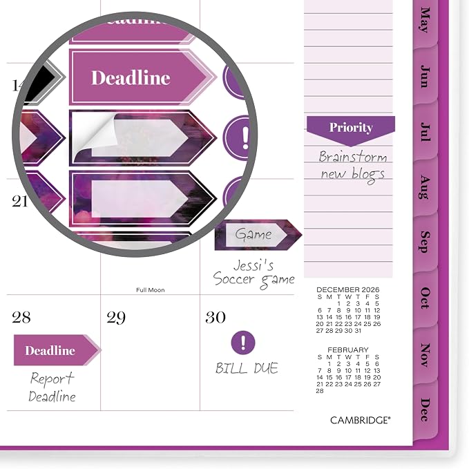 Mead Cambridge 2027 Planner, Weekly & Monthly, 5.5" x 8.5", Floral Haze (1848-200-27)