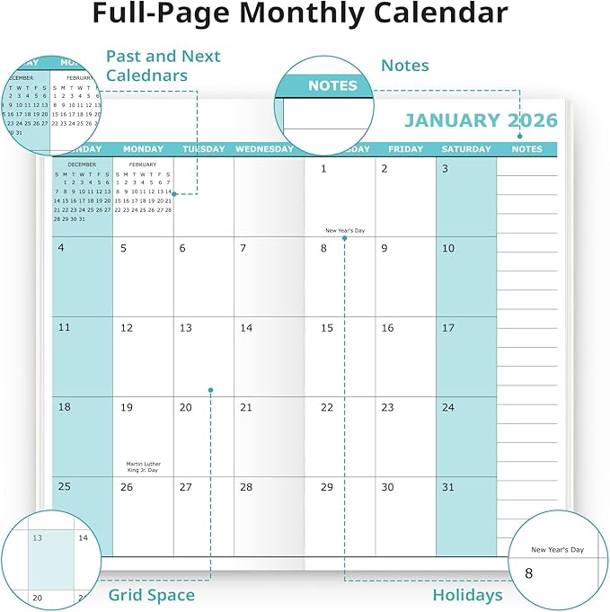 Pocket Calendar 2026-2027 for Purse, Two Year Monthly Planner Pocket Size 6.5" x 3.5", Jan 2026 - Dec 2027 Monthly Planner Small Calendar for School, Work and Home - Twilight Bloom