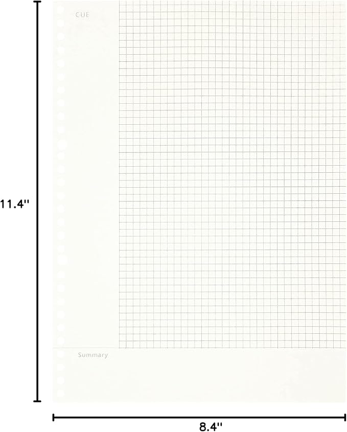 Zelten 2 Pack A4 120 Sheets/240 Pages Connell Loose Leaf Punched Paper Refills Paper for 30 Hole Binder Personal Organizer Diary Notebook Refillable Planner