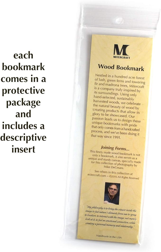Blue Lupine Wildflowers Wooden Bookmark | Nature Photography by Mike DeCesare | Botanical Gift for Flower Lovers, Plant Lovers, Nature Lovers & Gardeners | Handmade in the USA