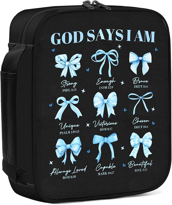 Bible Cover for Women, Bible Holder, Bible Cover With Handles, Bible Carrying Case, Bible Bags With Zipper and Pockets