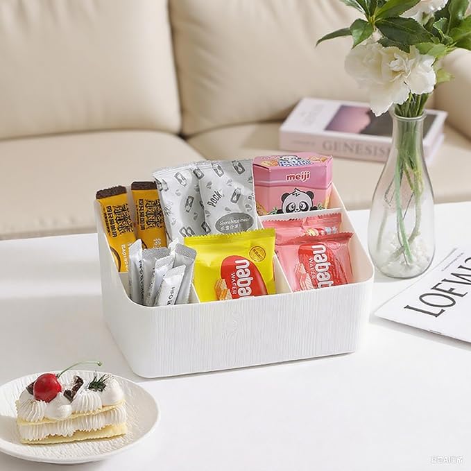 Desk Organizer with 7 Compartments Nightstand Organizer & Bedside Organizer for Dorm, Office Desk, Pen, Pencil, Remote Control Holder, Skincare & Stationary
